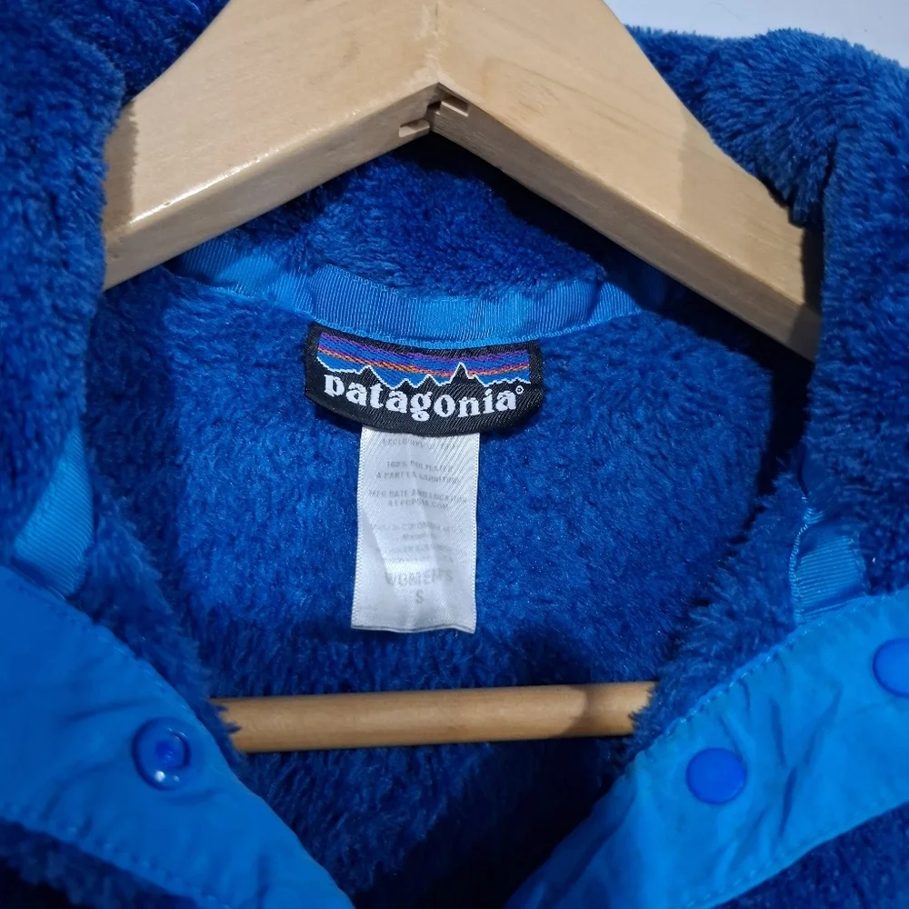 Patagonia Women's Small Blue Re-Tool Snap-T Fleece Pullover Jacket Fall Winter - Picture 4 of 10